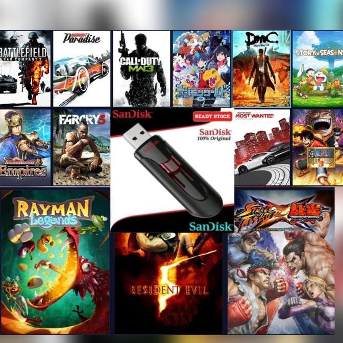 Flashdisk 128GB Paket 15 Game PC / Plug And Play