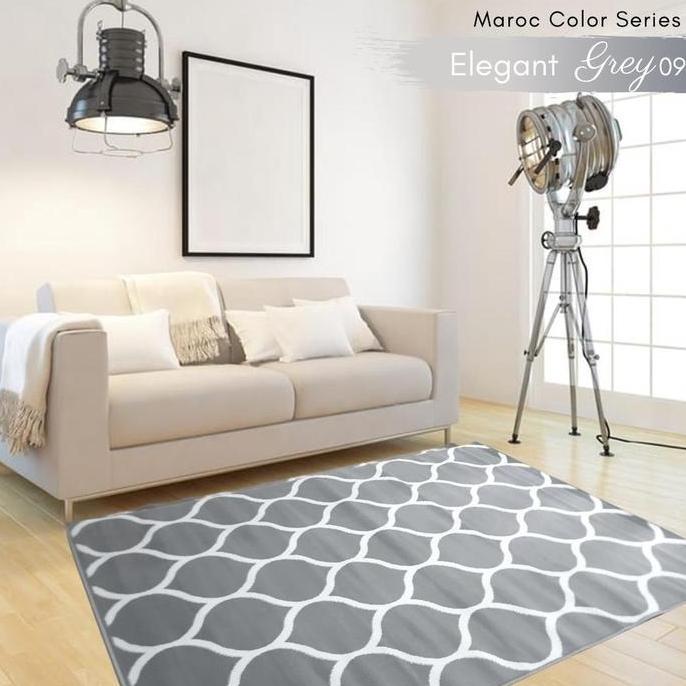 Promo Maroc Karpet Lantai 160X210 G09 Grey, Karpet Lantai,Karpet Bulu Cod