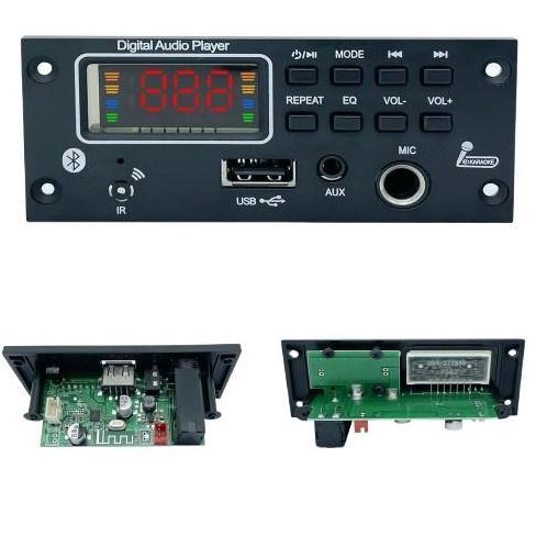 Murah Kit Modul Mp3 Bluetooth Tf Usb Fm Mikrofon Aux Mp3 Player Dc 12V Karaoke