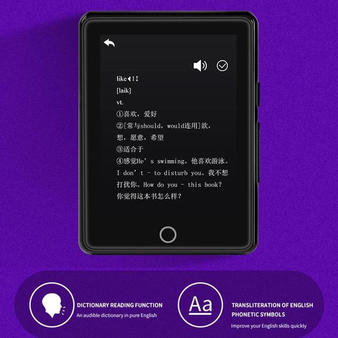 Promo Aliandream Mp3 Digital Audio Player Bluetooth 5.0 300Mah 2.5 Inch - M7