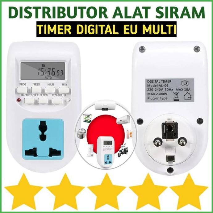 Fastrik- Timer Digital Switch Listrik Stop Kontak Controller Eu Multi Serbaguna
