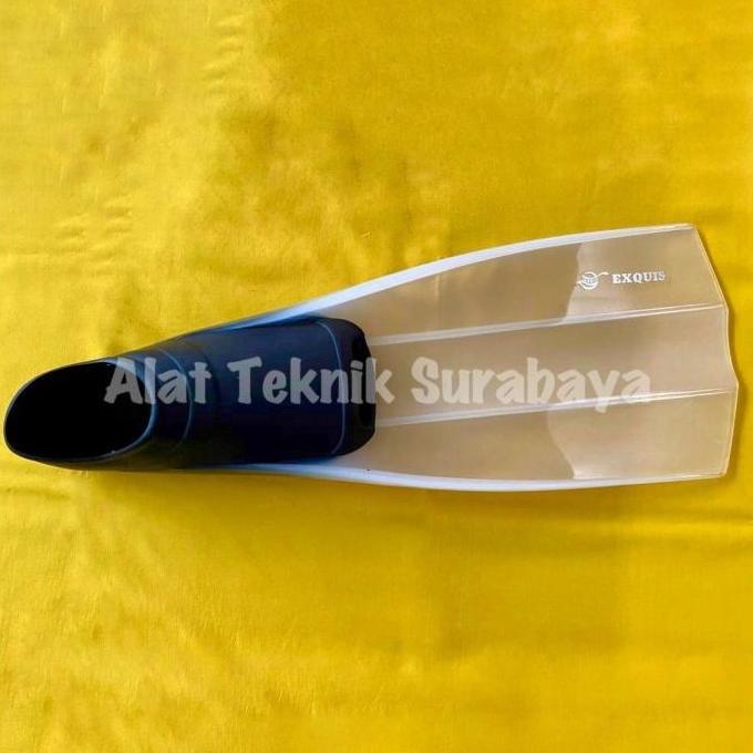 ISI 1 PASANG DIVING SHOES FINS FIN EXQUIS TRANSPARANT SEPATU KATAK KODOK SELAM TAIWAN RENANG PANJANG
