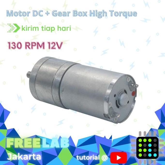 Powerx- Motor Dc Gear Box 130Rpm 3-24V 9V 12V High Torque Gearbox U Robot Car
