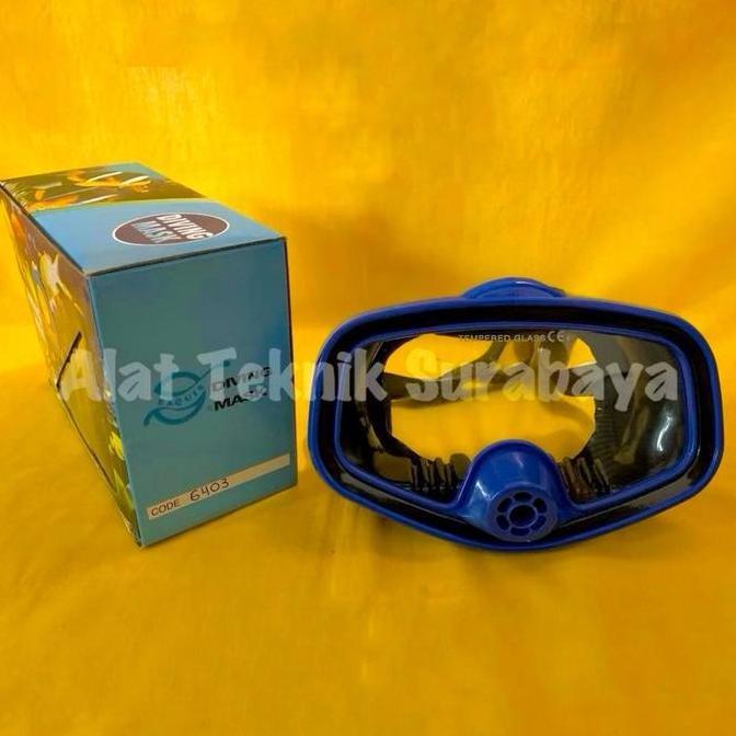 DIVING MASK 2 GLASSES EXQUIS 6403 TW / MASKER MENYELAM TAIWAN KACAMATA SELAM
