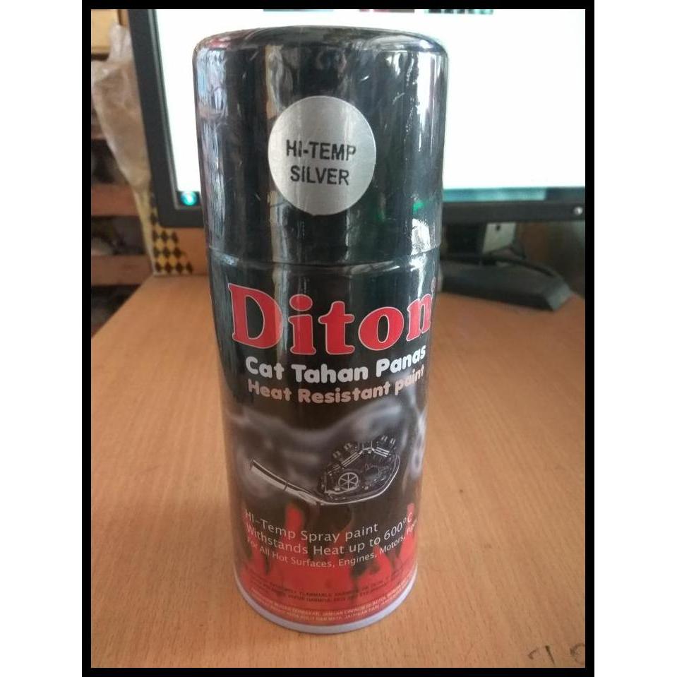 BEST DEAL CAT SEMPROT ANTI PANAS 300CC MERK DYTON UNTUK KNALPOT WARNA SILVER 
