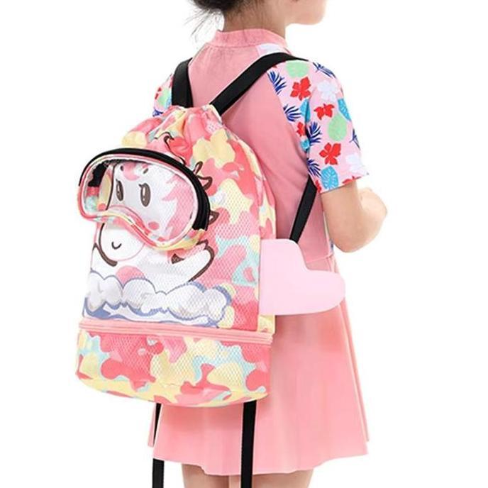 Tas Ransel Renang Anak Waterproof  - Tas Renang Serut Anti Air - Swimming Bag Anak
