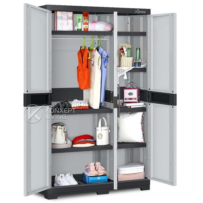 Allo- Lemari Plastik Serbaguna Tabitha Luxury - Lx3 Gt Lemari 3 Pintu