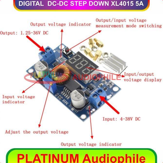 Fastrik- Step Down Modul Xl4015 Digital Dc To Dc Step Up Adjustable