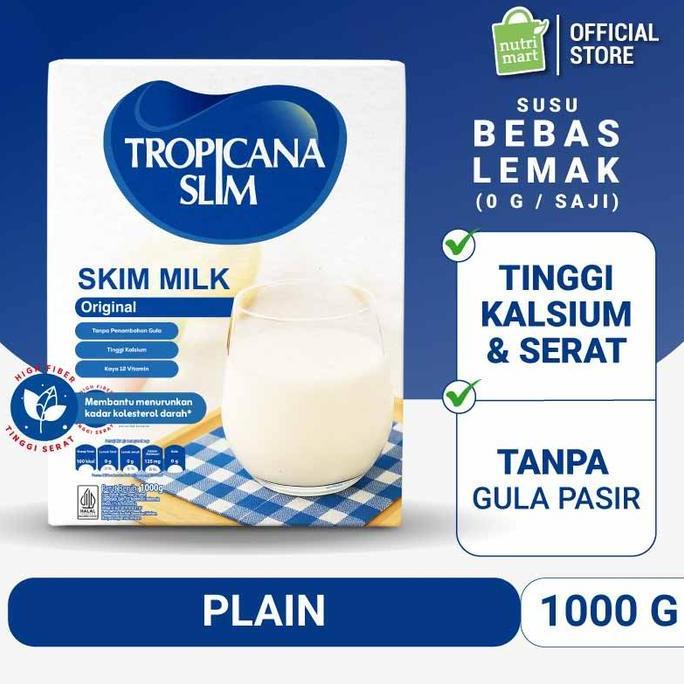 Tropicana Slim Skim Milk Plain 1kg - Susu Turunkan Kolesterol