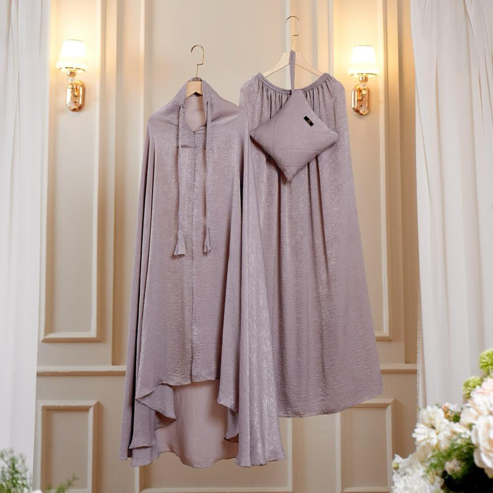 Grosir Mukena Santorini Polos/ Mukena Jumbo / Mukena Lebaran