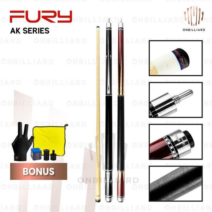 TERLARIS Stick Billiard Fury AK Series AK-1 AK-2 Cue / Stik Billiar Fury AK
