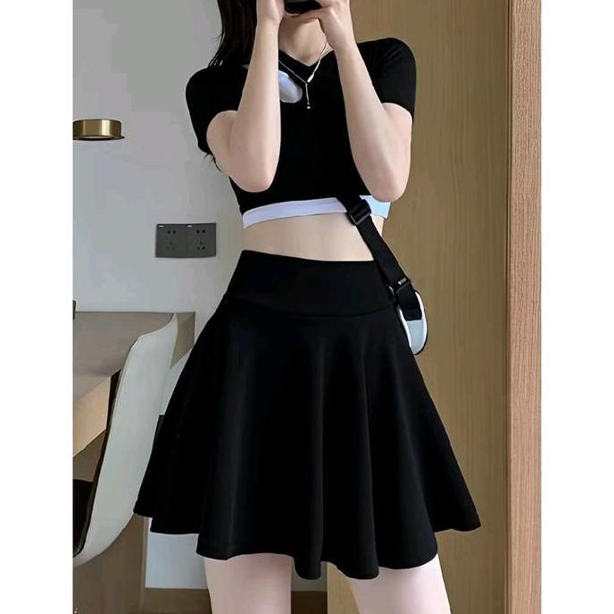 (BEST SELLER) Real pick outfit kekinian Rok mini wanita dewasa // rok senam olahraga aerobik // mini