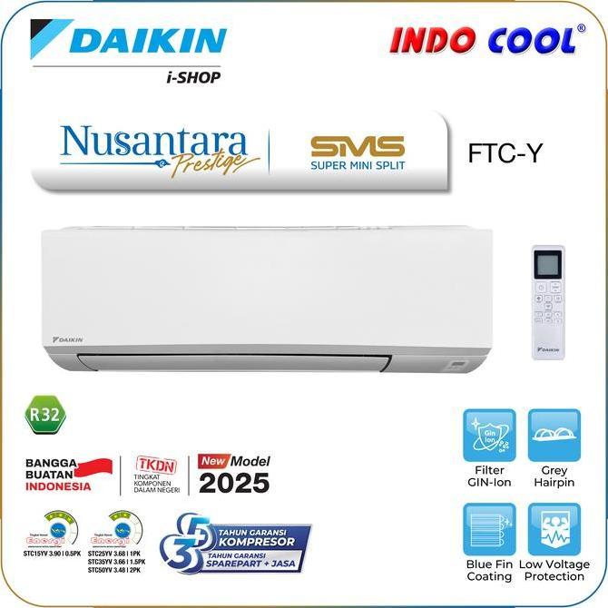 Coolwe- Ac Daikin Standart 1 Pk 1Pk Ftc25 Ftc25Y Nusantara Prestige