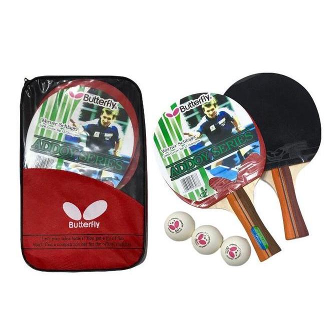 BEBAS ONGKIR - BAD PINGPONG BET PINGPONG TENIS MEJA BUTTERFLY SET ISI 2