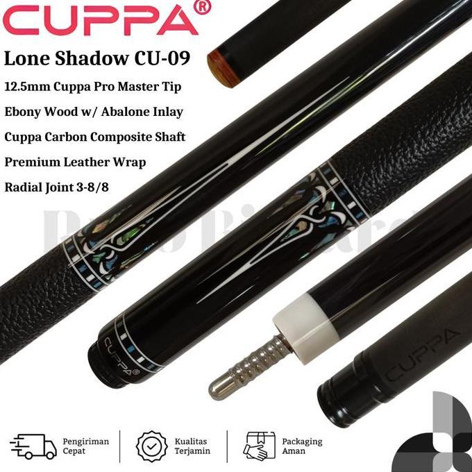 TERLARIS Cuppa Lone Shadow CU-09 Ebony | Stick Billiard Premium - Ryto BL