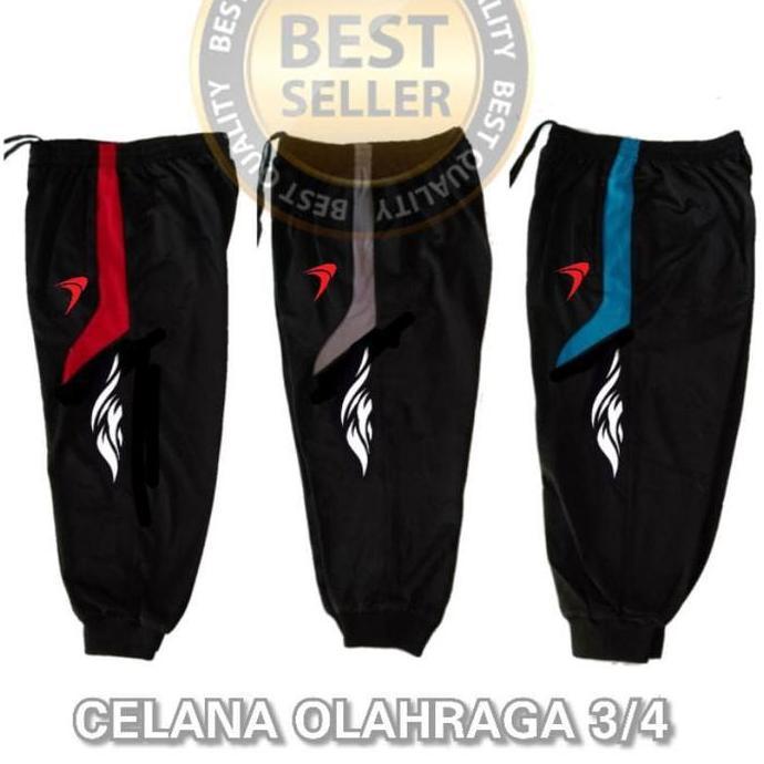 JK_WI01 Celana badminton 3/4 olahraga pria bulutangkis-joger pendek