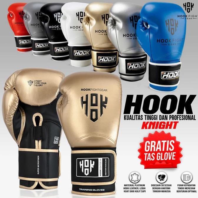 Sarung Tinju Boxing Hook Gloves Muaythai Sarung Tangan Muay Thai Glove Kickboxing Dewasa 8oz,10oz,12