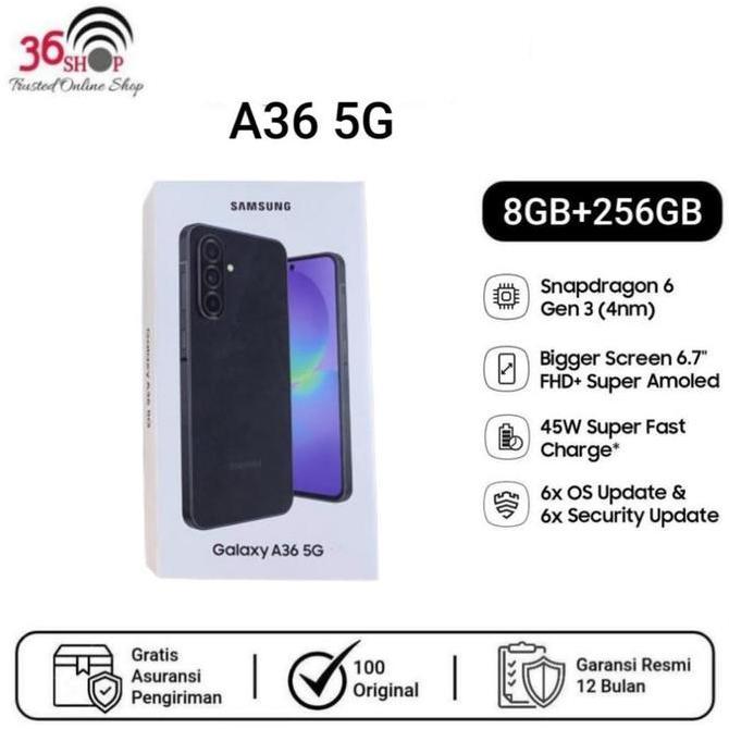 Gasskirim- Samsung Galaxy A36 5G 8/256Gb Nfc Lcd Super Amoled Garansi Resmi 1 Tahun