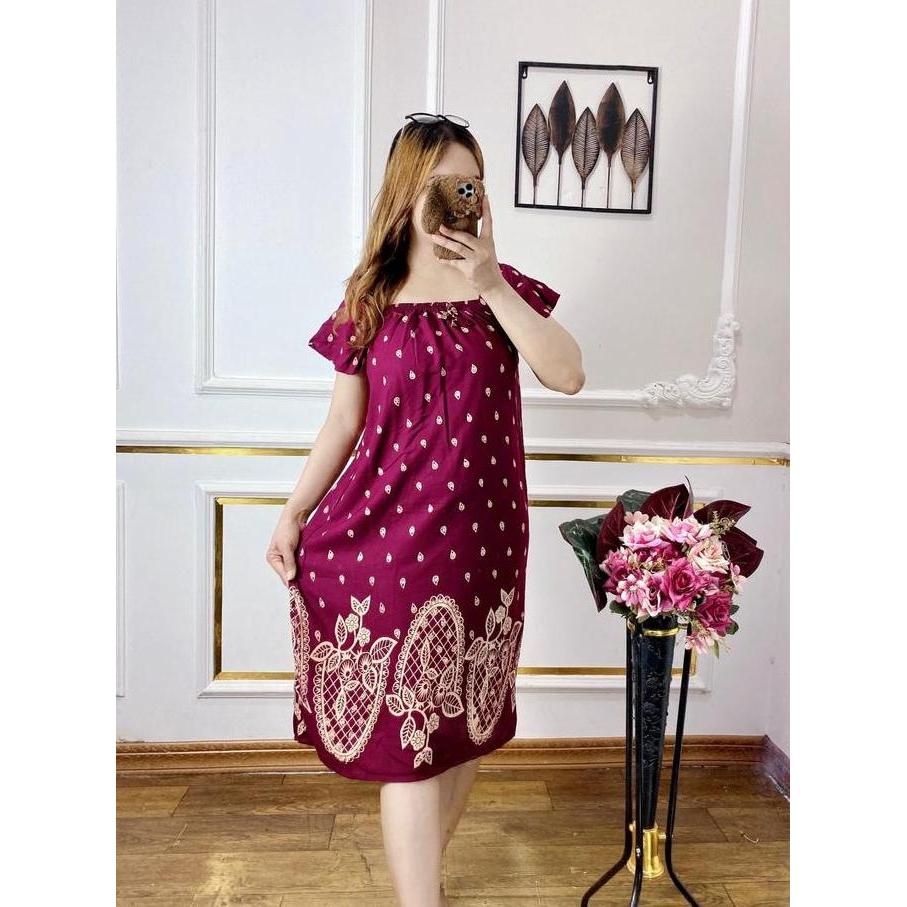 Bergaransi Pakaian Tidur Wanita/Daster Yukensi Karet Dada Busui Friendly/ Baju Tidur Bahan Rayon / D