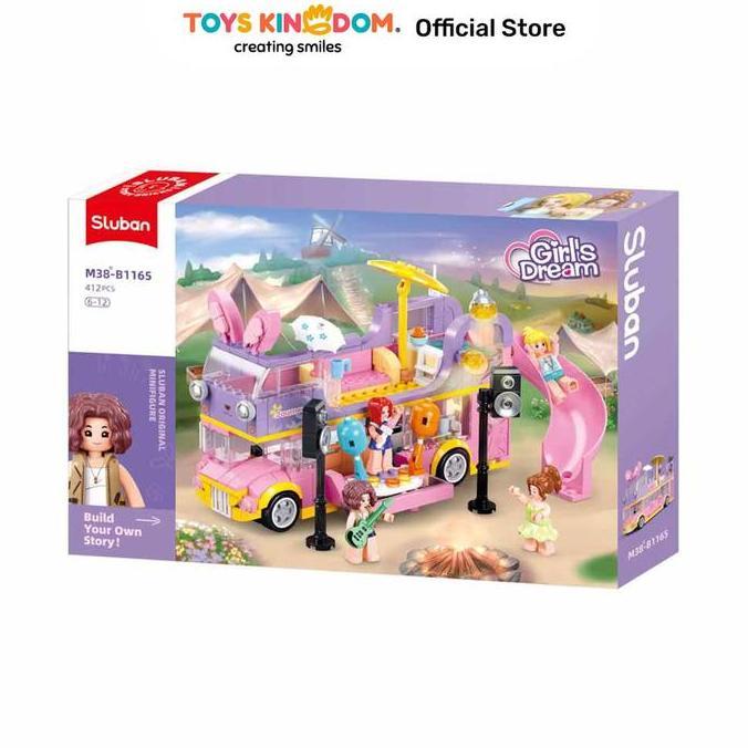 SLUBAN SET 412 PCS GIRLS DREAM MUSIC RV M38-B1165 - PINK/UNGU