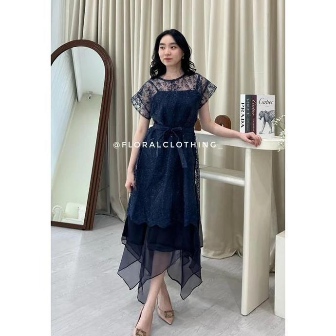Gratong F351 Dress Wanita Kondangan Bridesmaid Pesta Mewah Bahan Premium