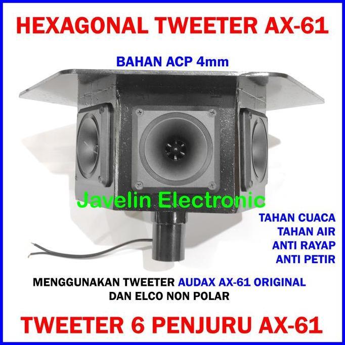 DI111 - Hexagonal AX 61 Tweeter Panggil 6 Sisi 6 Penjuru Audax HEX AX61 Walet