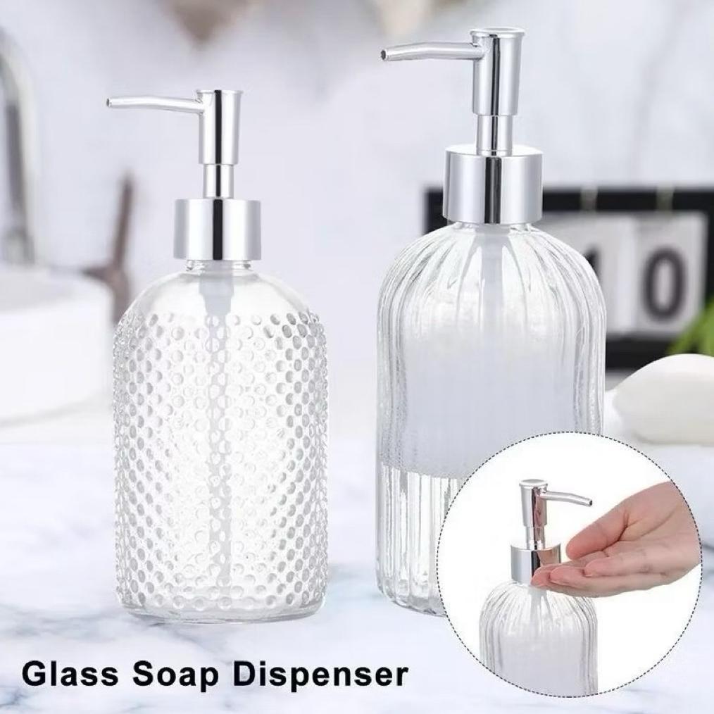 Gr 01 (001) Botol Pump Kaca Diamond Botol Pump Sabun Botol Sabun Cair Botol Pump Hotel Botol Sabun K