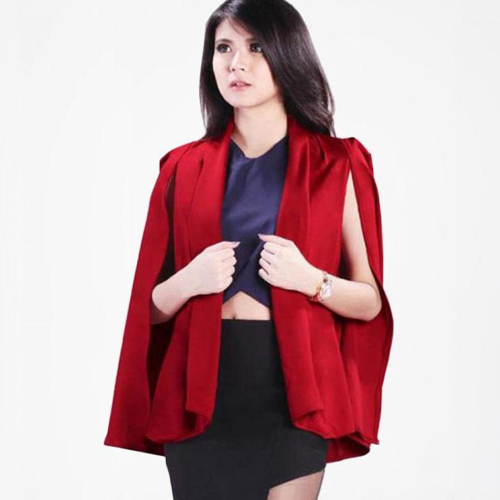 NEW TERMURAH CAPE BLAZER SAYAP BLAZER WANITA OUTER JAS WANITA BAJU KANTOR WANITA BLAZER KANTOR BAJU 