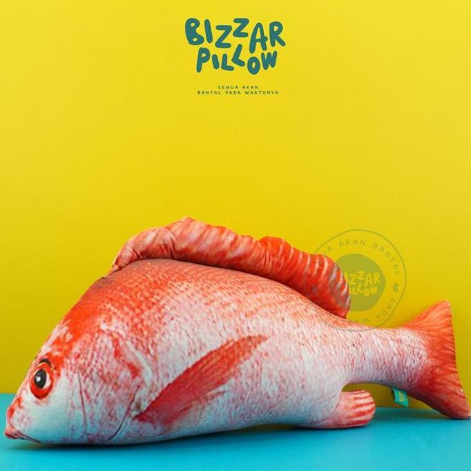 HARGA DISC - Bantal Bentuk Ikan Kakap Merah Jumbo size XL