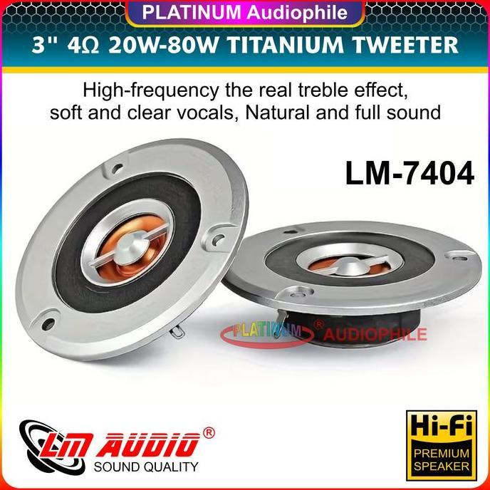DE178 - Tweeter 3 Inch Titanium Film Gold Dome 3" Hifi Tweter Speaker LM-7404