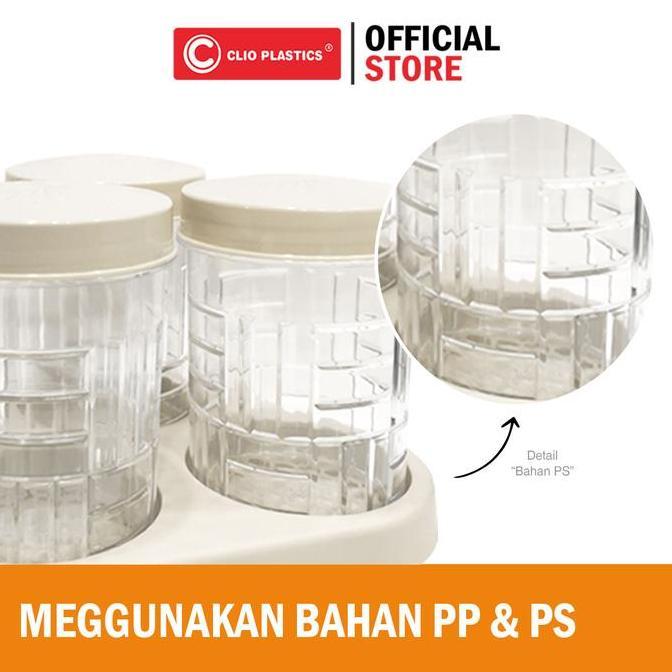 Toples Garasu 1L Set3 - Toples kue kering lebaran plastik - toples kacang kacangan lebaran