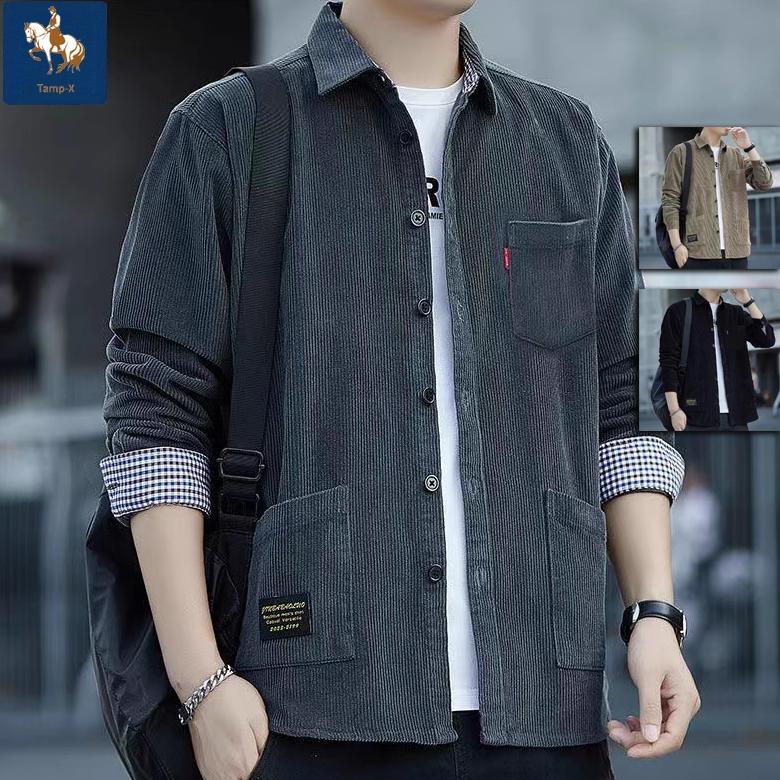 ORIGINAL TAMP-X JAKET PRIA CORDUROY BOXY CASUAL JAKET KOREA KEREN