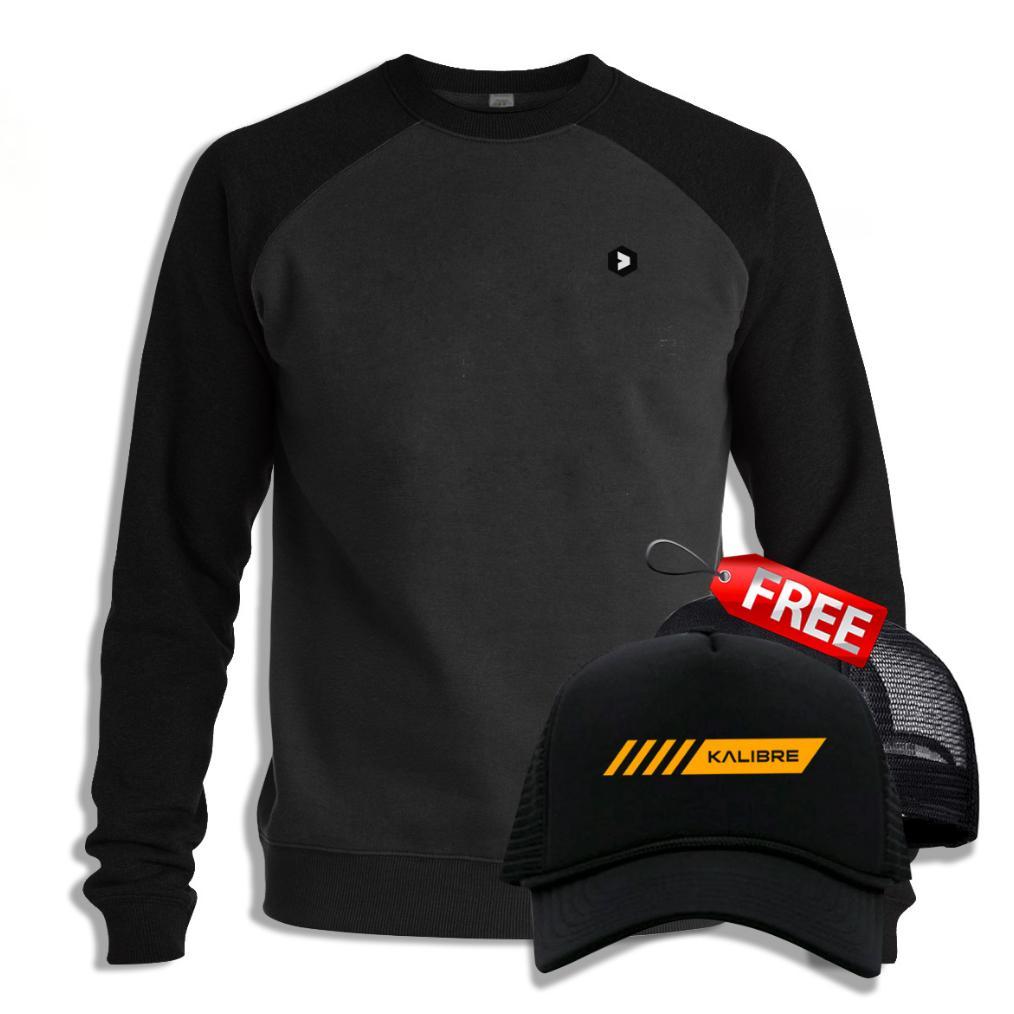 ORIGINAL JAKET SWEATER KALIBRE BASIC CREWNECK PRIA ALL SIZE - S M L XL XXL