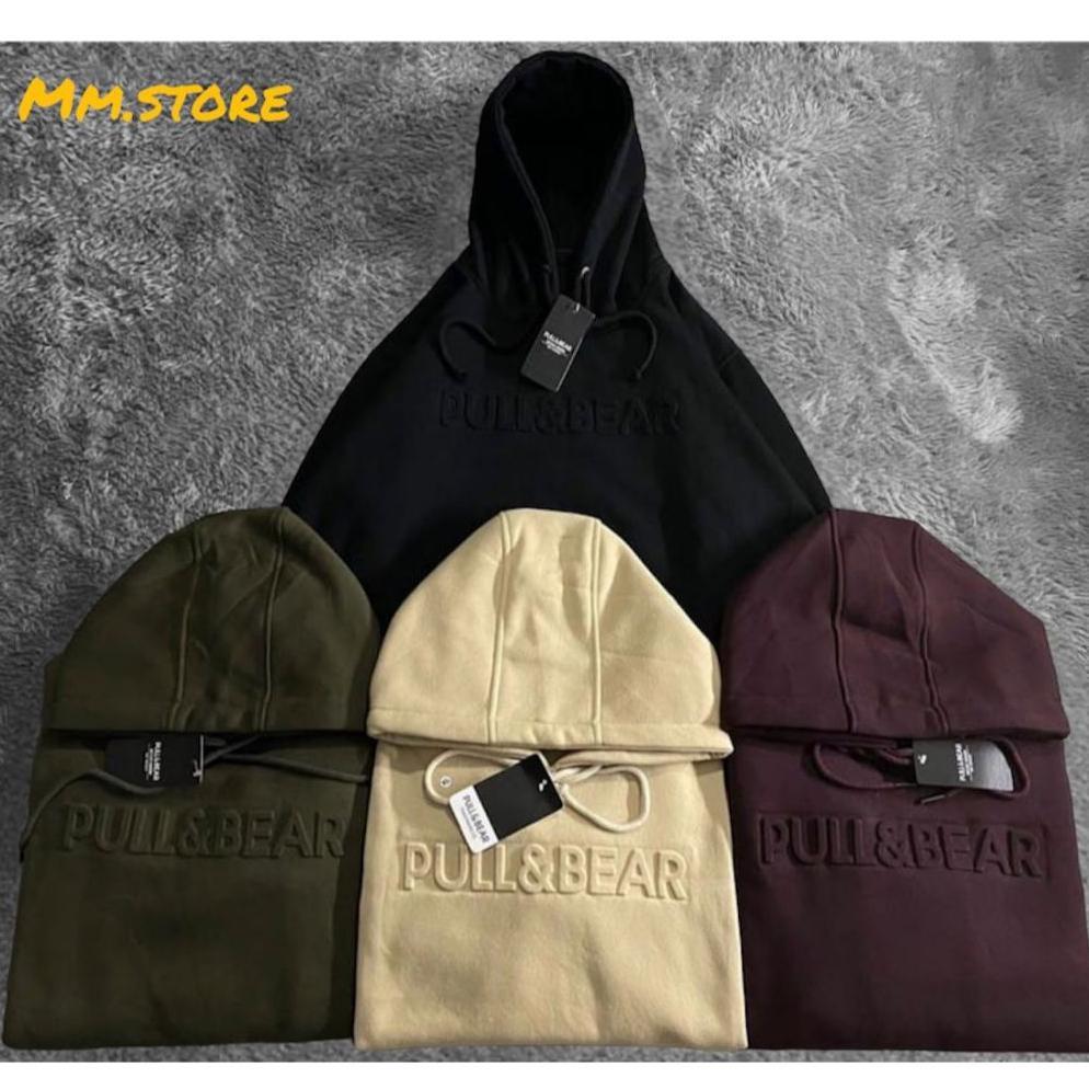 ORIGINAL SWEATER HOODIE PULL AND BEAR JAKET PULLOVER SABLON EMBOSSED FONT TIMBUL HODIE PRIA WANITA U