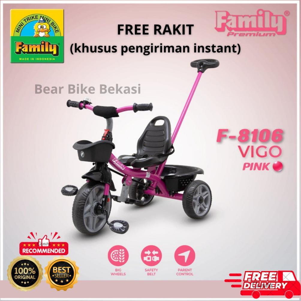 KARGO - Sepeda tricycle anak roda tiga FAMILY VERDE F-8105 & VAMOS F-8103 / VIGO F-8106 / TORRO F 96