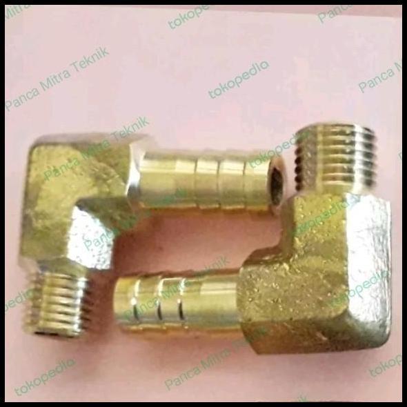 BEST DEAL NEPEL SELANG L DRAT LUAR 1/2" SELANG 3/8" INCH