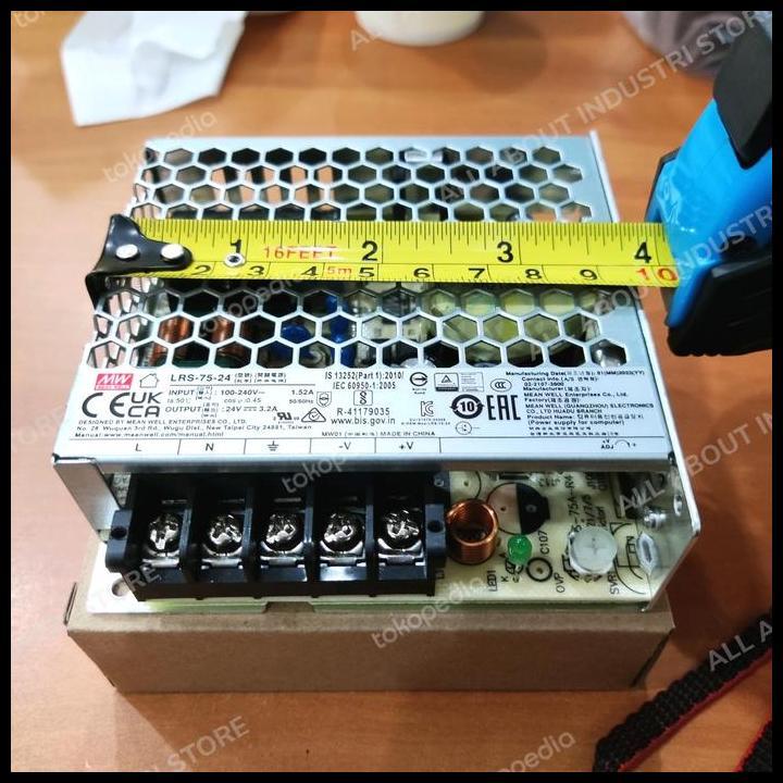 HOT DEAL POWER SUPPLY MEAN WELL LRS-75-24 LRS 75 24 LRS7524 24V 3.2A MEANWELL 