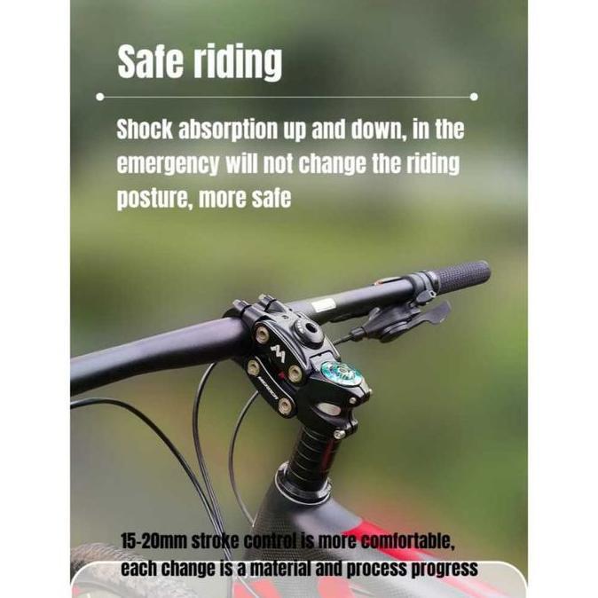 Meroca Ss01 Suspension Stem Sepeda Suspensi Shock Breaker Stem 90Mm Mtb Touring Gravel