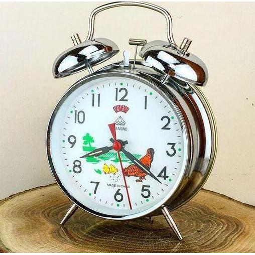 Jam Beker Weker Ayam Putar Alarm Jadul Tanpa Diengkol