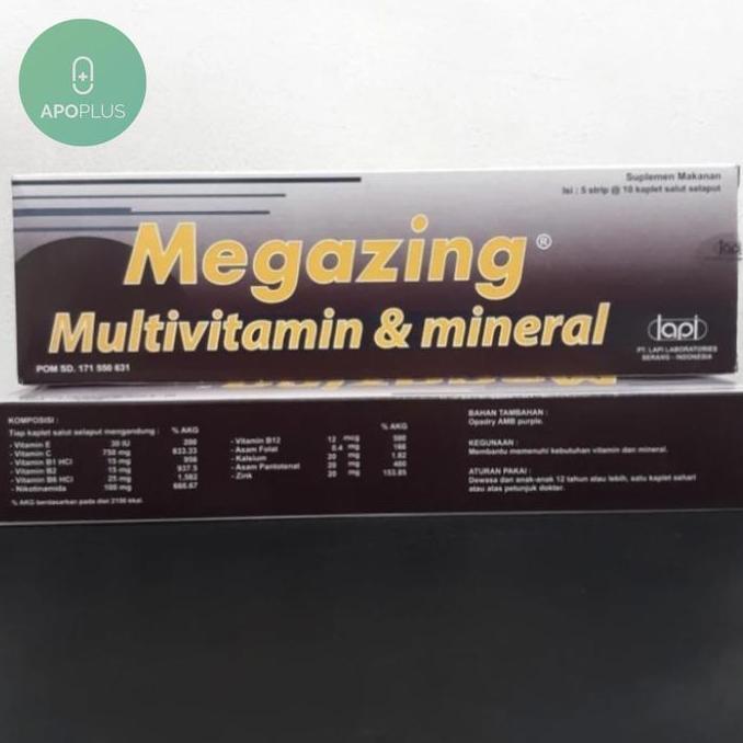 MEGAZING BOX 50 TABLET ~ MULTIVITAMIN ZINC