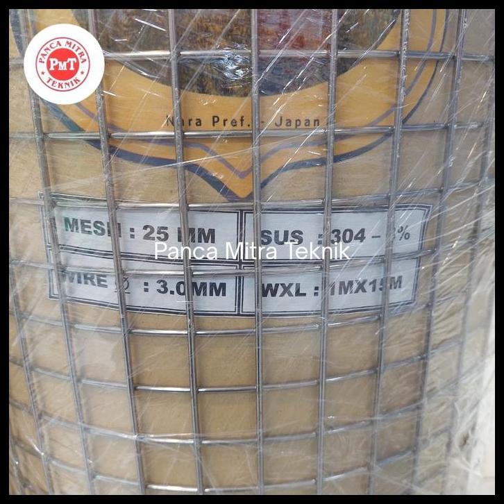 GRATIS ONGKIR WIREMESH SS304 3MM X 25MM X 25MM / WIREMESH SS304 PERMETER MODEL LAS