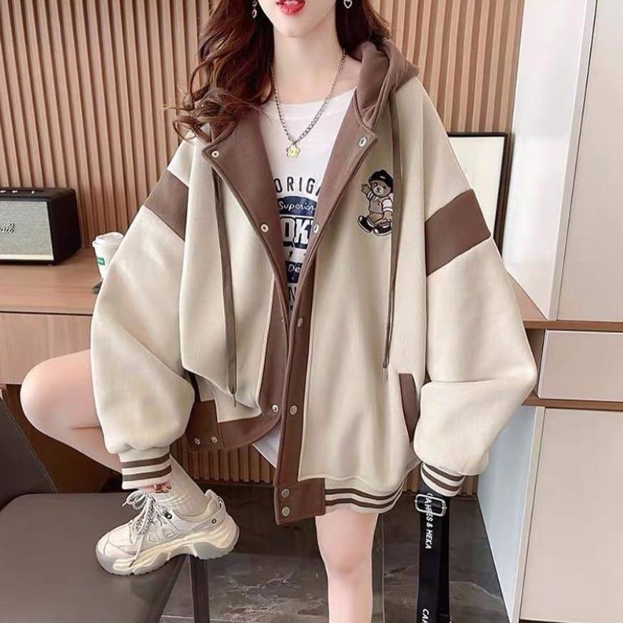 ORIGINAL CARTOON BEAR JAKET HOODIE SWEATER WANITA XXL - SWEATER HOODIE OVERSIZE
