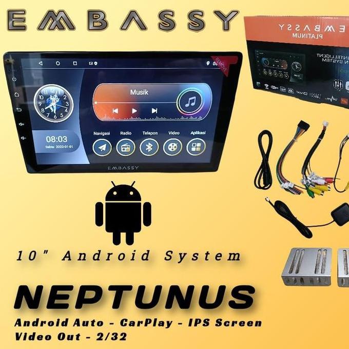 TV Mobil ANDROID EMBASSY 10 INCH 10 OS12 2/32gb Terlaris