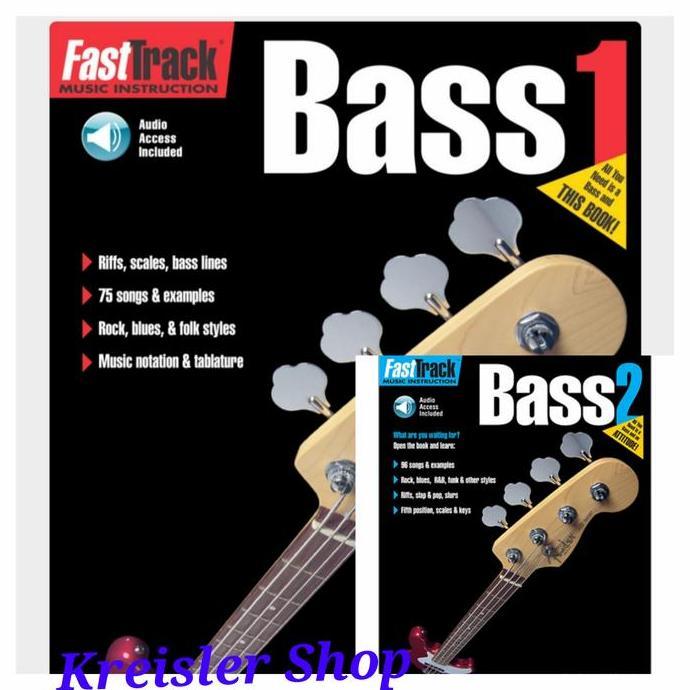 Murah Fast Track Bass Method book 1 or 2 Buku bass Belajar gitar bass Non COD