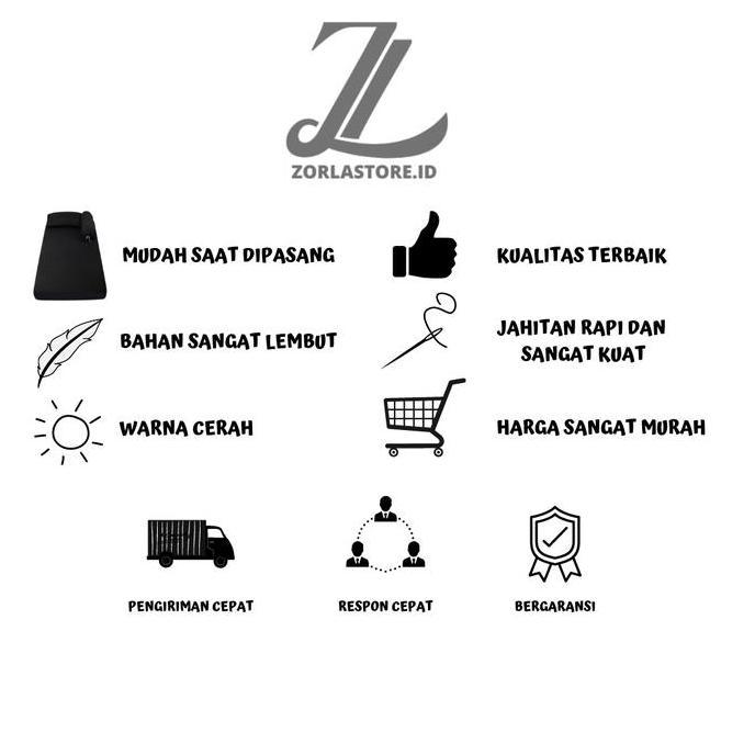 Lelap- Sarung Kasur Busa Resleting Ukuran 120X200