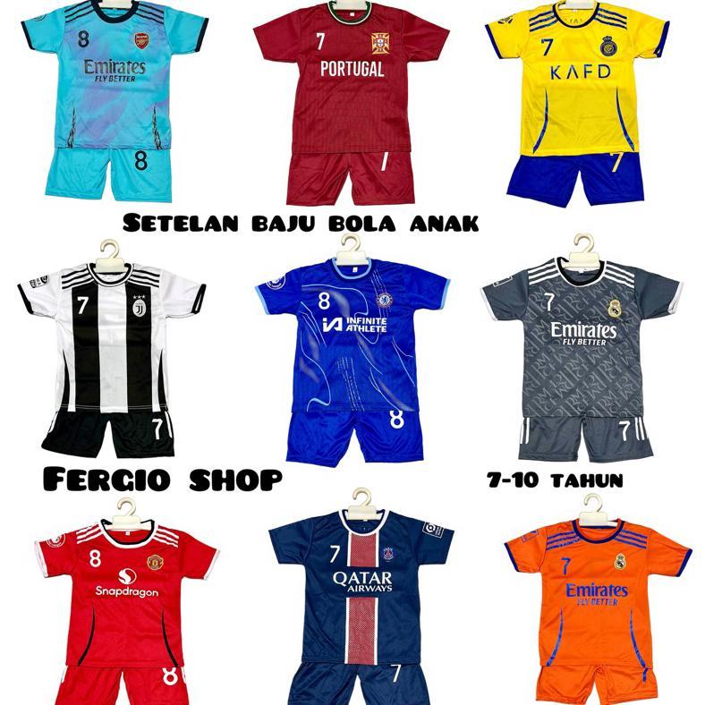 PAKET HEMAT` SETELAN BOLA ANAK/  BAJU BOLA ANAK / JERSEY BOLA ANAK/ BAJU FUTSAL ANAK/ BAJU OLAHRAGA 