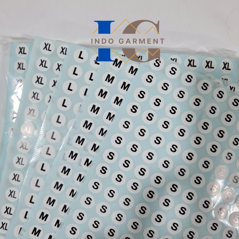 [1Pak] Stiker Size Tempel Ukuran Baju Isi 100 Lembar - Size Tempel Stiker Ukuran S M L Xl Dan Angka