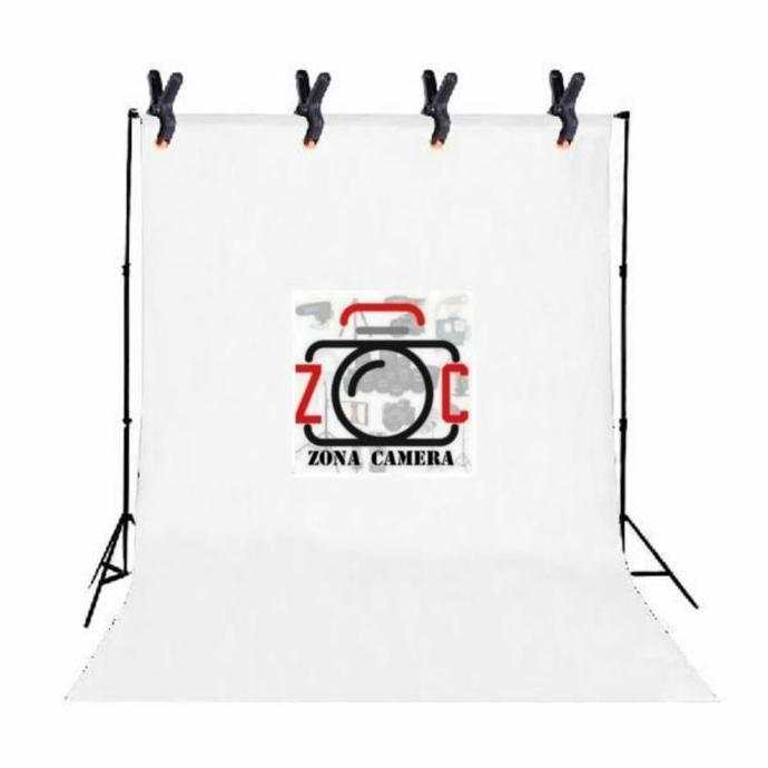 Background Kain Foto Putih 5x3 Studio Layar Photo White Backdrop 3x5