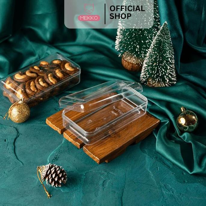 TopPlus [ISI 24PCS] Toples Premium Kue Kering Segi Panjang 250gr - Toples Kue Putri Salju/Kastengel/