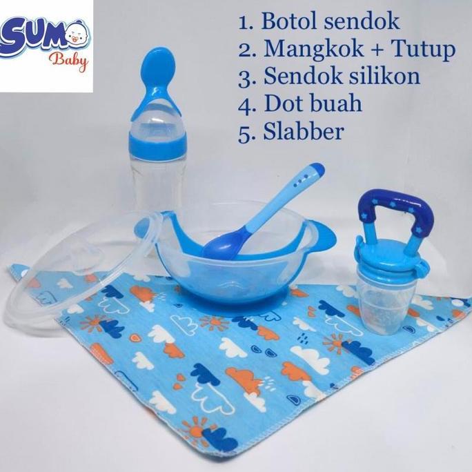 Bybyzx- Perlengkapan Makan Bayi / Peralatan Makan Bayi Set / Alat Makan Bayi